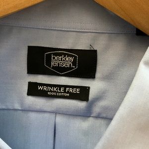 Men’s blue dress shirt, long sleeve